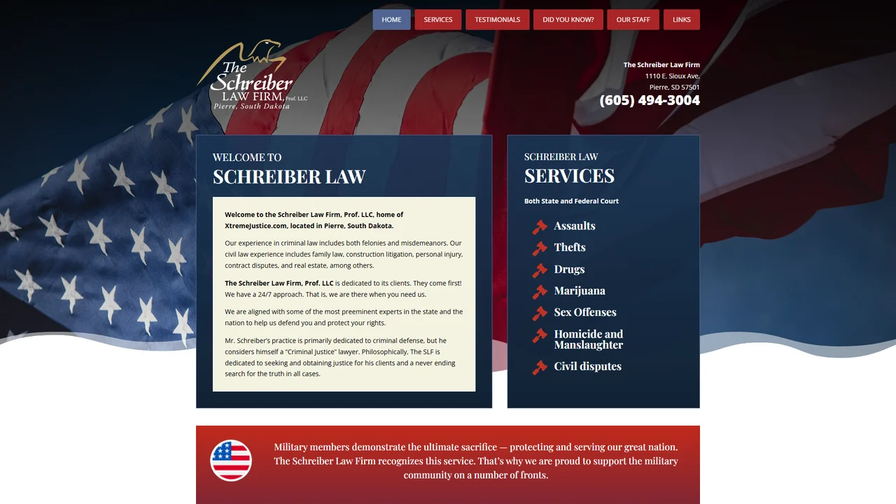 The Schreiber Law Firm, Prof. L.L.C. - Pierre, SD office in Pierre, South Dakota