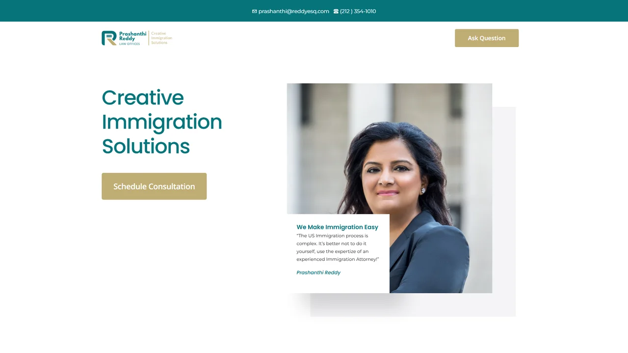 The Law Offices of Prashanthi Reddy, PLLC - NYC, New York office in New York City, New York