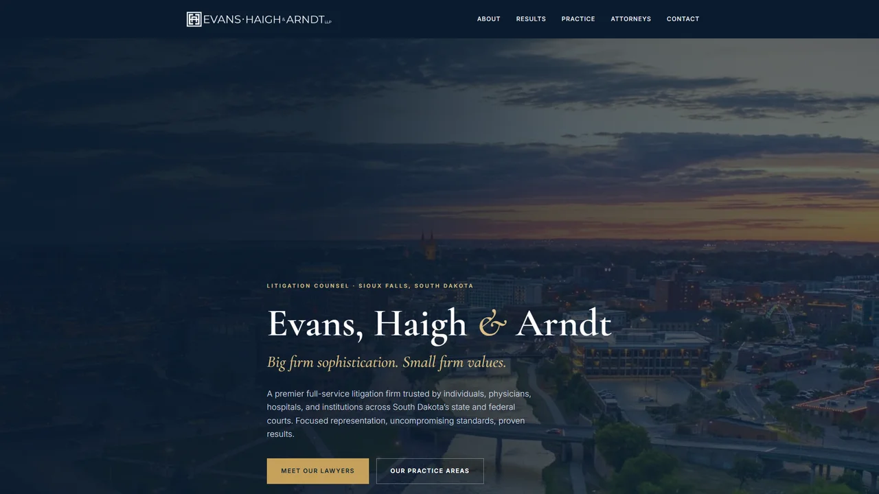 Evans Haigh & Arndt LLP, Sioux Falls, SD office in Sioux Falls, South Dakota