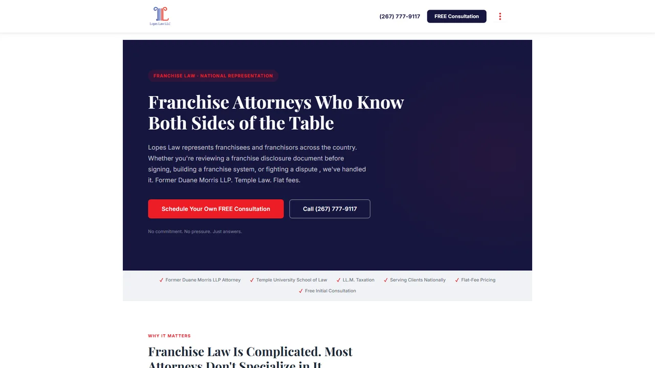 Lopes Law - Business Law, Tax, Franchise, & Estate Planning Attorneys - Philadelphia, PA office in Philadelphia, Pennsylvania