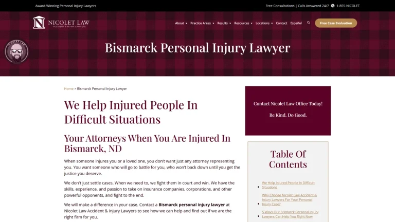 Nicolet Law Accident & Injury Lawyers, Bismarck, ND - Attorney in Bismarck