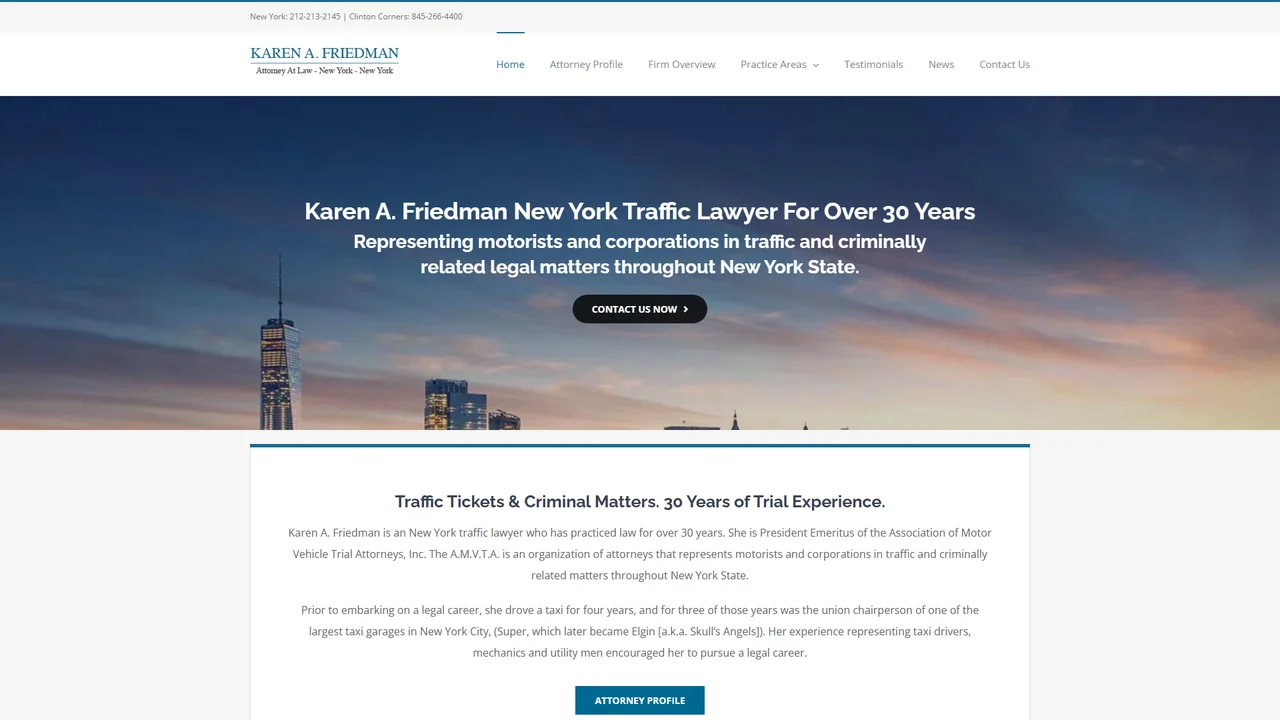 Karen A. Friedman, New York Traffic Lawyer - NYC, New York office in New York City, New York
