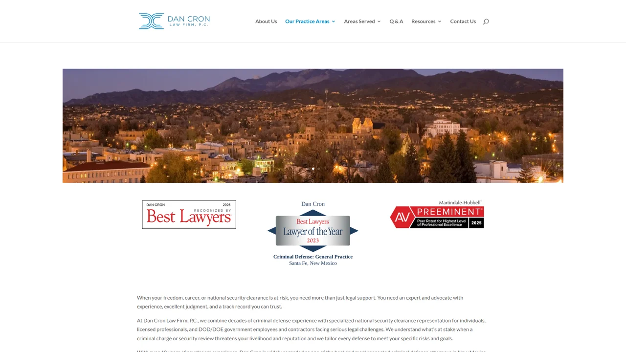 Dan Cron Law Firm, P.C. - SANTA FE, NM office in Santa Fe, New Mexico