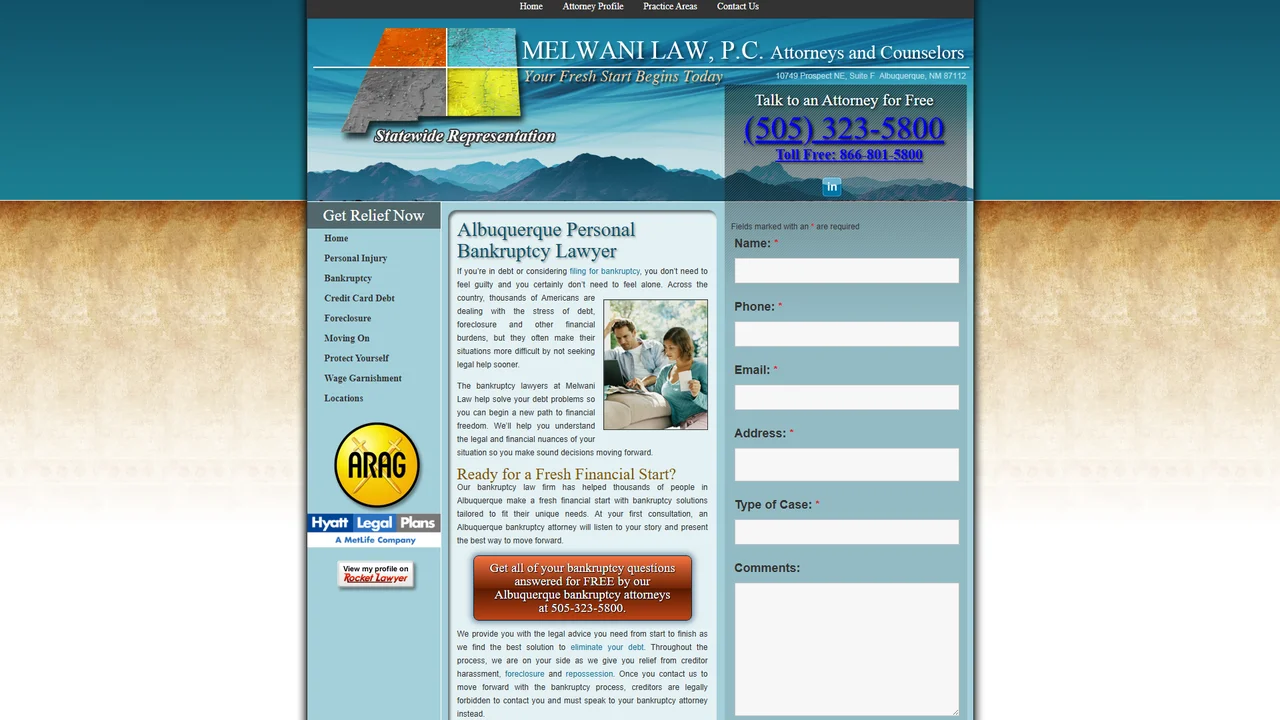 Melwani Law P.C. - Santa Fe, NM office in Santa Fe, New Mexico