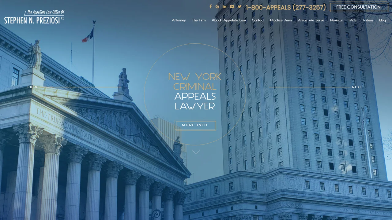 The Appellate Law Office of Stephen N. Preziosi, PC - NYC, New York office in New York City, New York