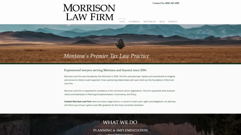 Morrison Law Firm PLLC - Helena, MT - Attorney in Helena
