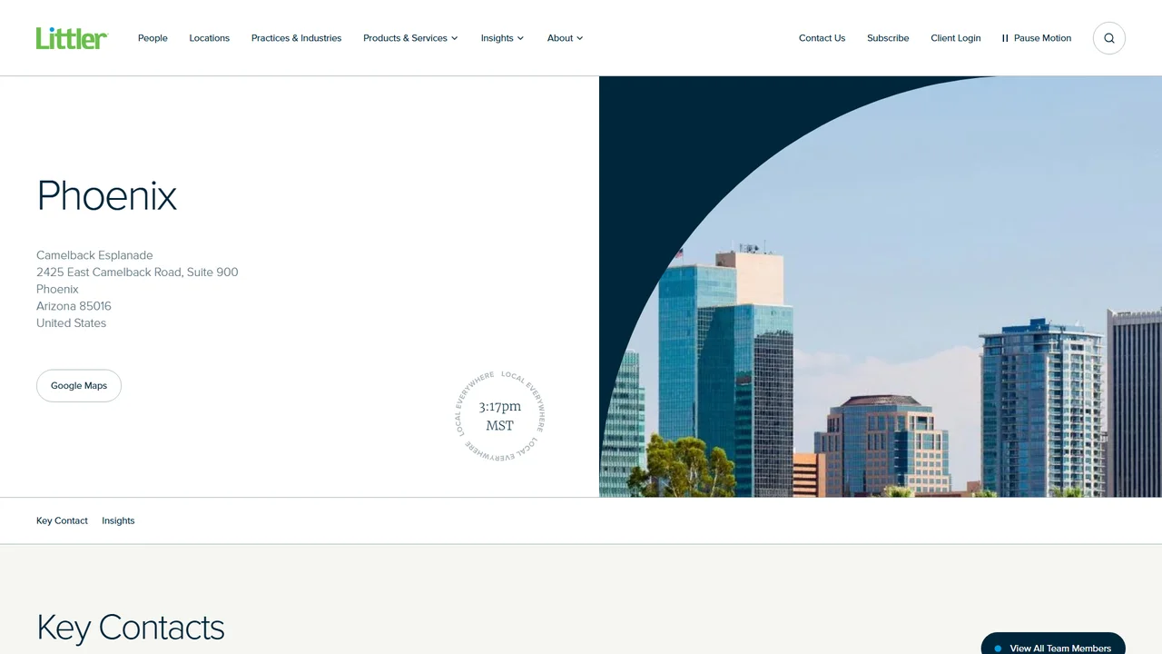 Littler Mendelson P.C. - PHOENIX, AZ office in Phoenix, Arizona