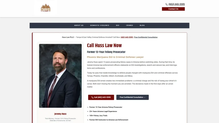 Huss Law - Criminal Defense and DUI Lawyers - Phoenix, AZ - Attorney in Phoenix