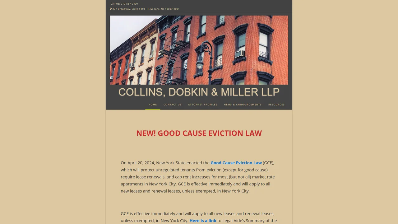 Collins Dobkin & Miller LLP - NYC, New York office in New York City, New York