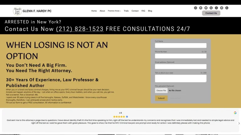 The Hardy Law Firm, PLLC (NYC Criminal Attorney) - NYC, New York - Attorney in New York City