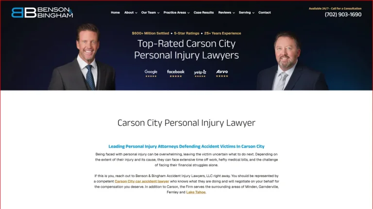 Benson & Bingham Accident Injury Lawyers, LLC - Carson City, NV - Attorney in Carson City
