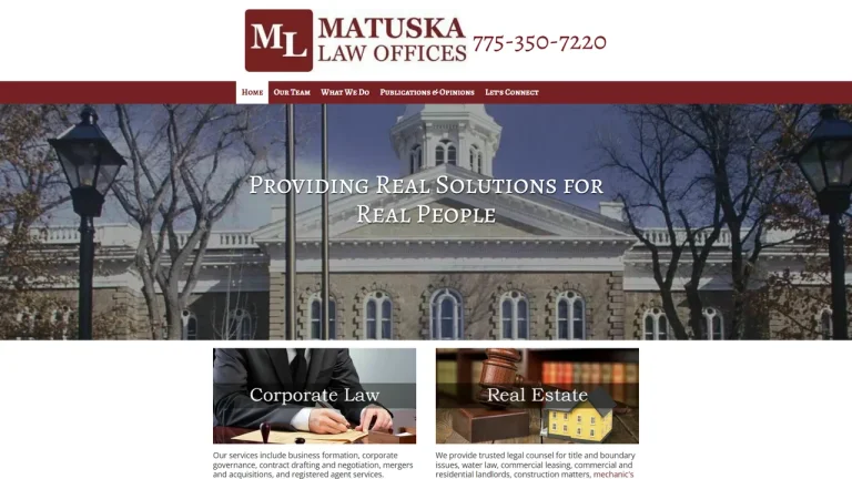 Matuska Law Offices - Carson City, NV - Attorney in Carson City