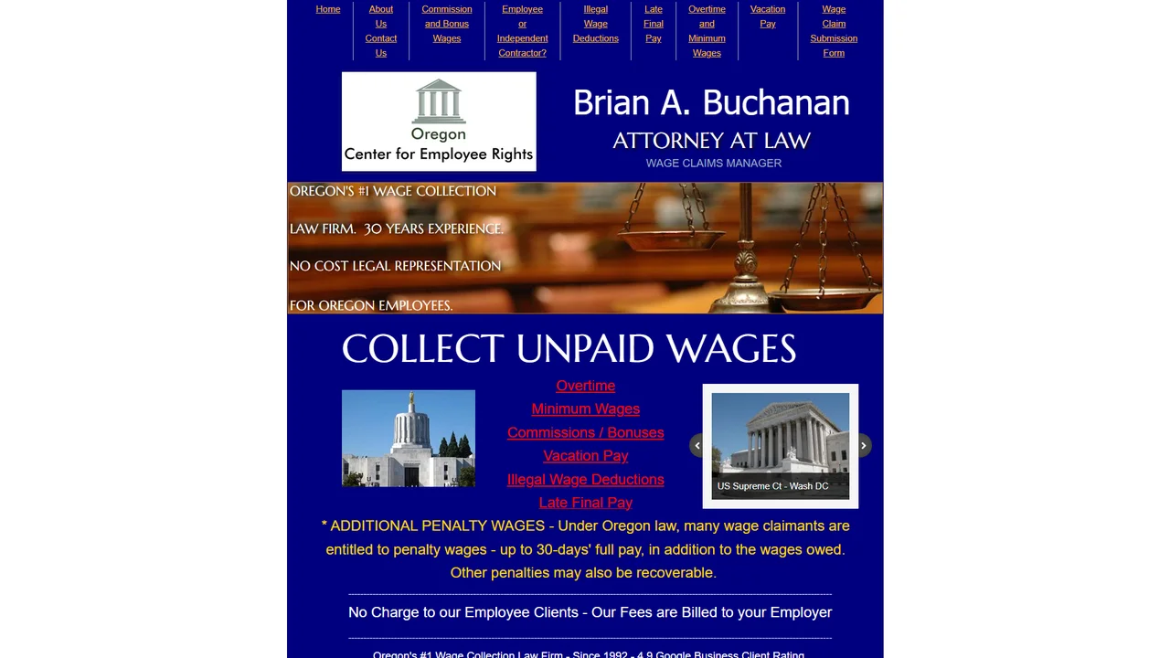 Brian A. Buchanan Oregon Center for Employee Rights - Salem, OR office in Salem, Oregon