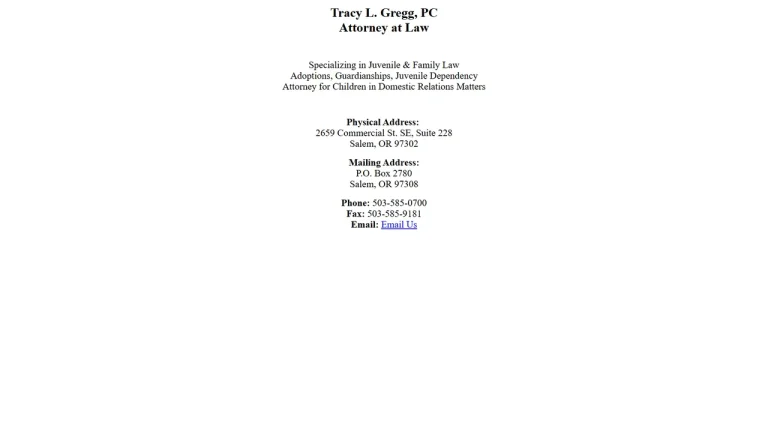 Tracy L Gregg PC - Salem, OR - Attorney in Salem