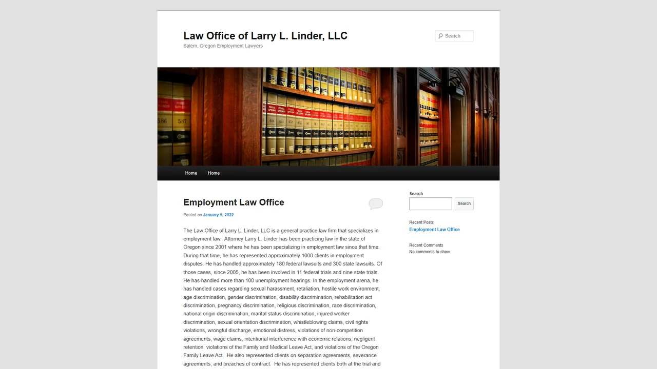 Law Office of Larry L. Linder, LLC - Salem, OR office in Salem, Oregon