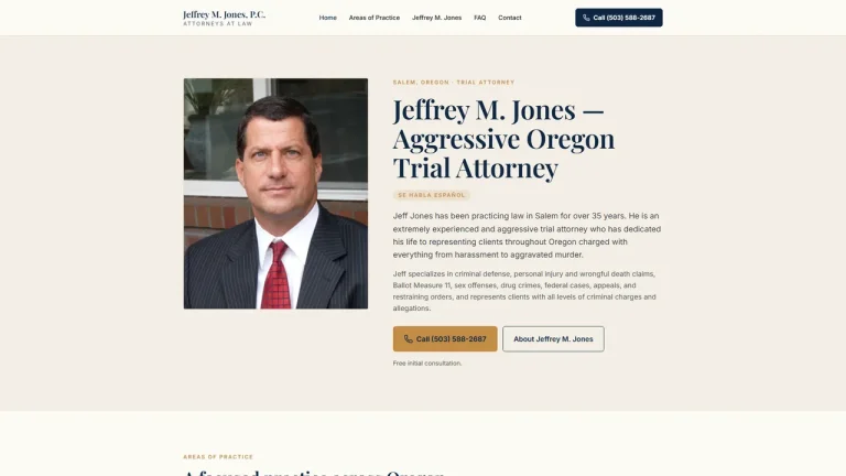 Jeffrey M Jones PC - Salem, OR - Attorney in Salem