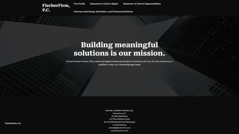The Fischer Law Firm, PLLC - NYC, New York - Attorney in New York City