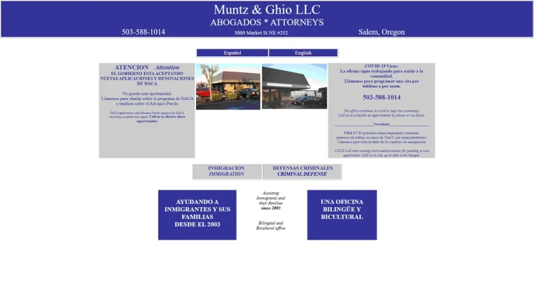 Muntz and Ghio Law Offices - Abogados de Inmigracion, Salem, OR - Attorney in Salem