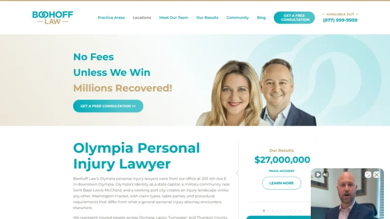 Boohoff Law, P.A. - Auto Accident Lawyers - Olympia, WA - Attorney in Olympia
