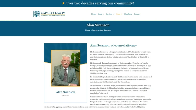 Swanson Law Firm Olympia, WA - Attorney in Olympia