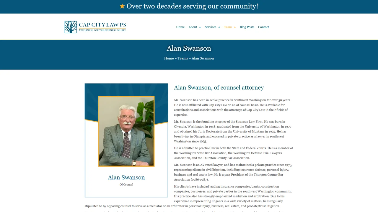Swanson Law Firm Olympia, WA office in Olympia, Washington