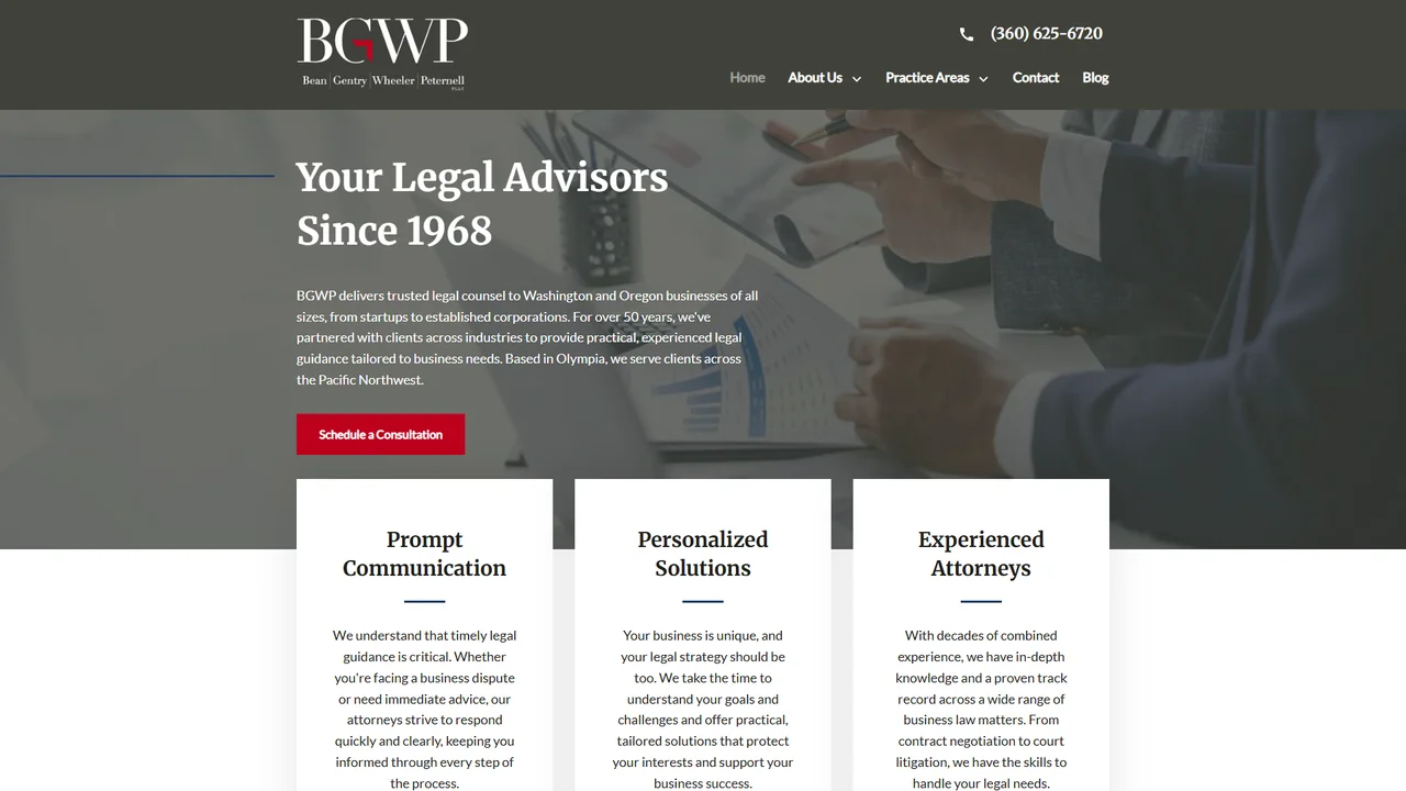 Bean, Gentry, Wheeler & Peternell, PLLC - Olympia, WA office in Olympia, Washington