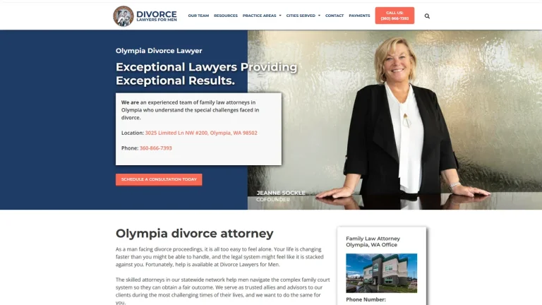 Divorce Lawyers for Men, Olympia, WA - Attorney in Olympia