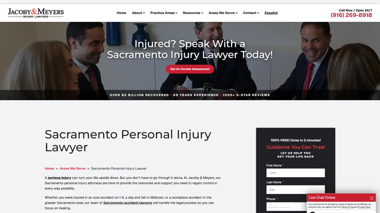 Jacoby & Meyers Accident & Injury Lawyers - Sacramento, CA office in Sacramento, California