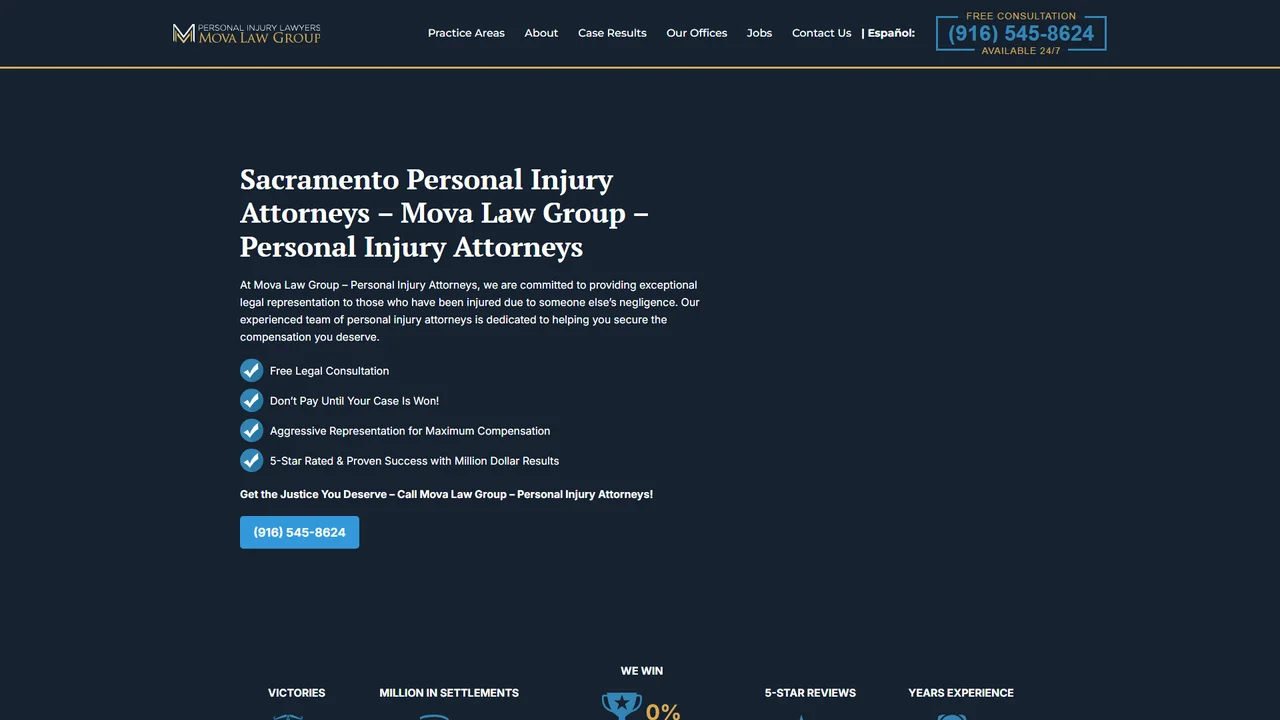Sacramento Personal Injury & Car Accident Attorney (MOVA Law Group) - Sacramento, CA office in Sacramento, California