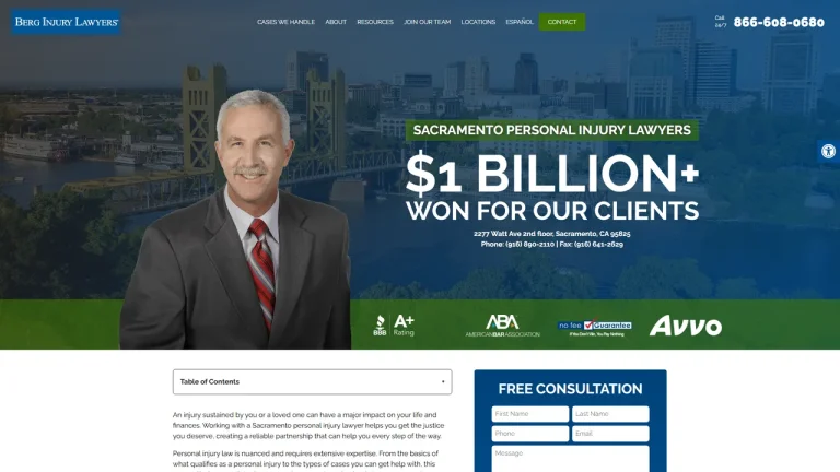 Berg Injury Lawyers - Sacramento, CA - Attorney in Sacramento