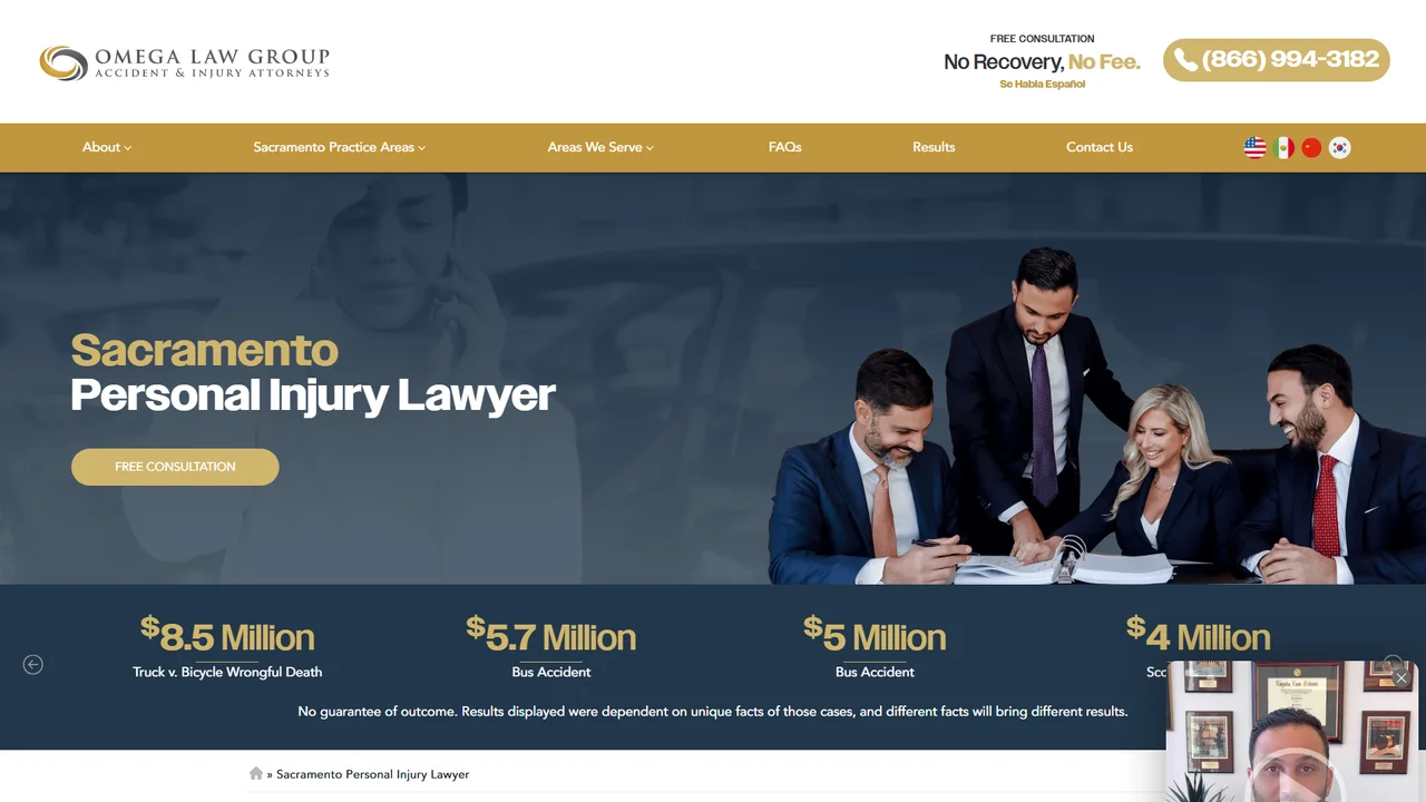 Omega Law Group Accident and Injury Attorneys - Sacramento, CA office in Sacramento, California