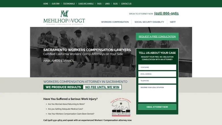 Mehlhop & Vogt Law Offices - Sacramento, CA - Attorney in Sacramento