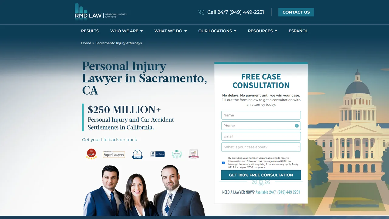 RMD Law Personal Injury Attorneys - Sacramento, CA office in Sacramento, California