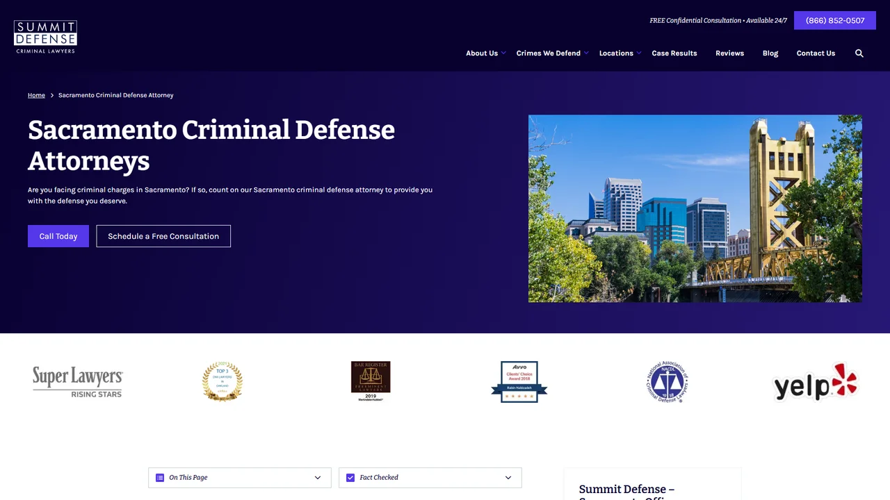 Summit Defense Criminal Lawyers - Sacramento, CA office in Sacramento, California