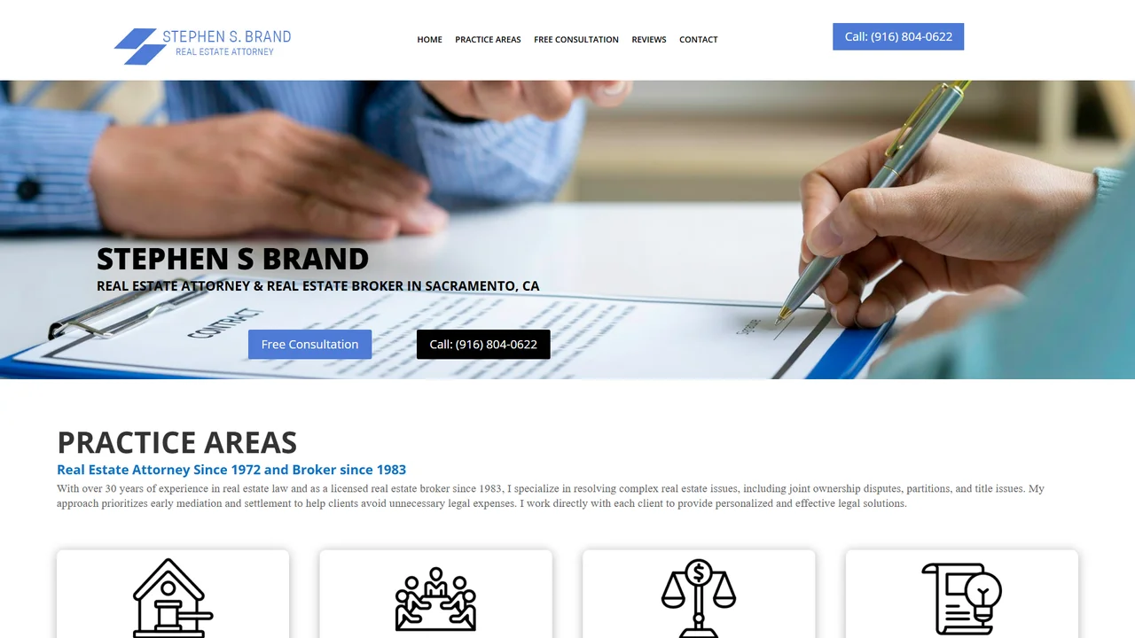 Stephen S. Brand Real Estate Attorney - Sacramento, CA office in Sacramento, California