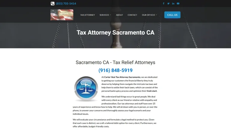 Carter Vest Tax Attorney - Sacramento, CA - Attorney in Sacramento