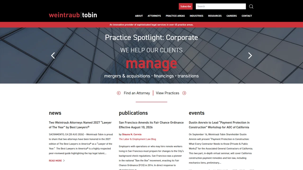 Weintraub Tobin - Sacramento, CA office in Sacramento, California