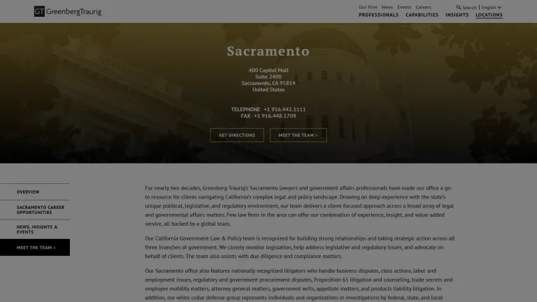 Greenberg Traurig, LLP - Sacramento, CA - Attorney in Sacramento