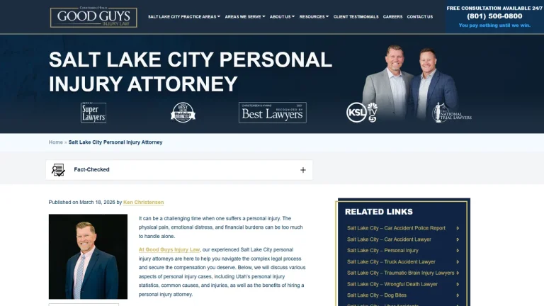 Salt Lake City Personal Injury Lawyers Good Guys Injury Law - Salt Lake City, UT - Attorney in Salt Lake City