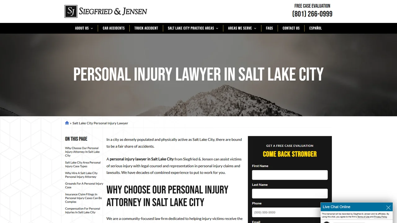 Siegfried & Jensen Personal Injury Attorneys - Salt Lake City, UT office in Salt Lake City, Utah