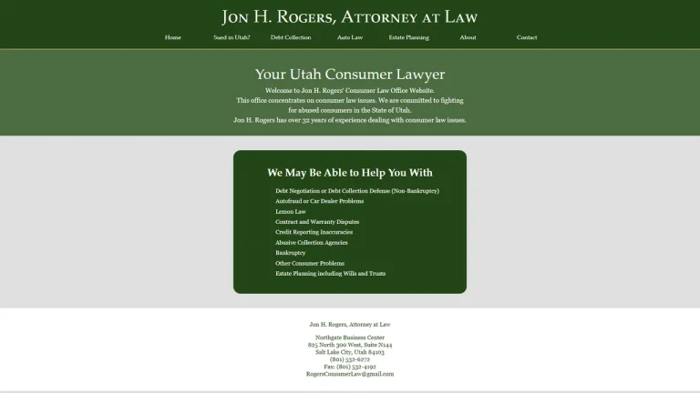 Jon H. Rogers, Attorney at Law - Salt Lake City, UT - Attorney in Salt Lake City