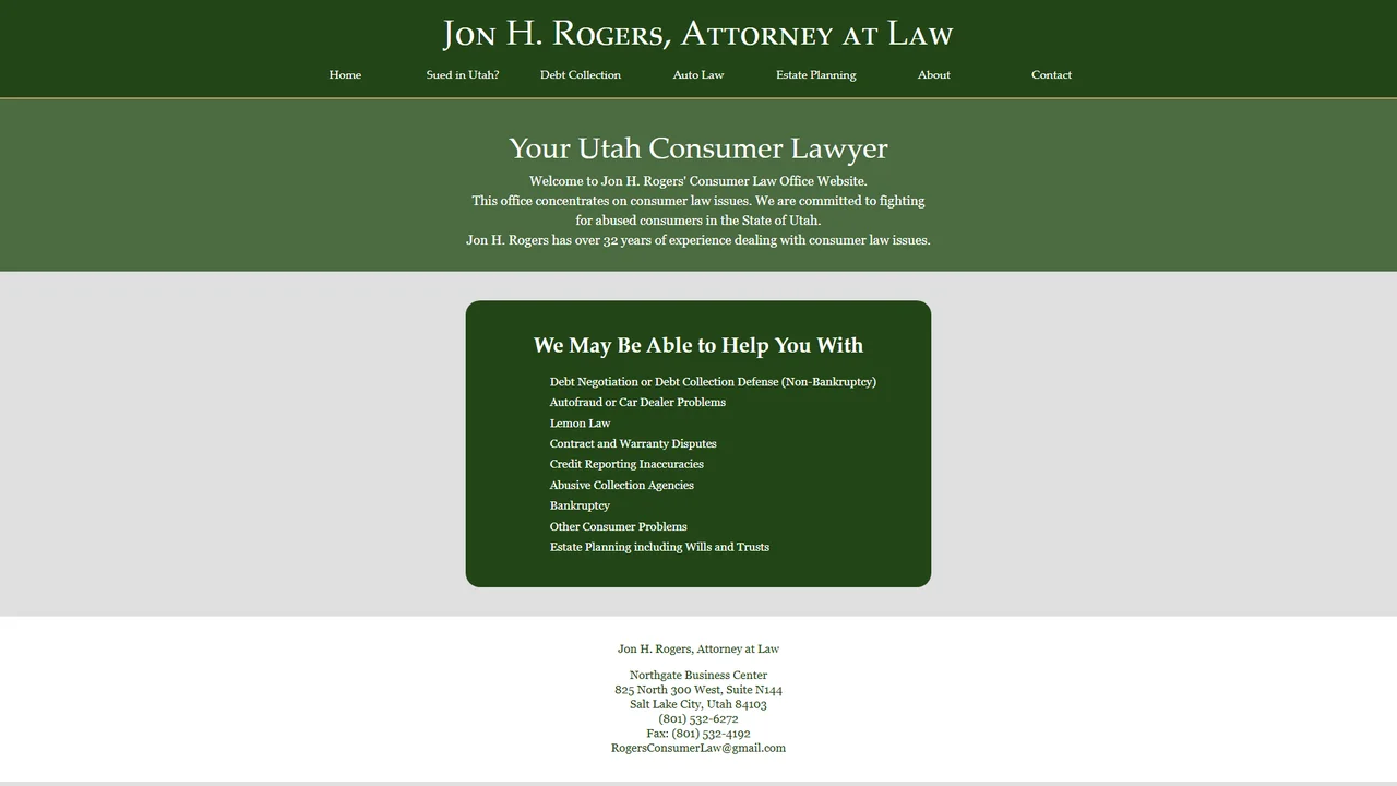 Jon H. Rogers, Attorney at Law - Salt Lake City, UT office in Salt Lake City, Utah