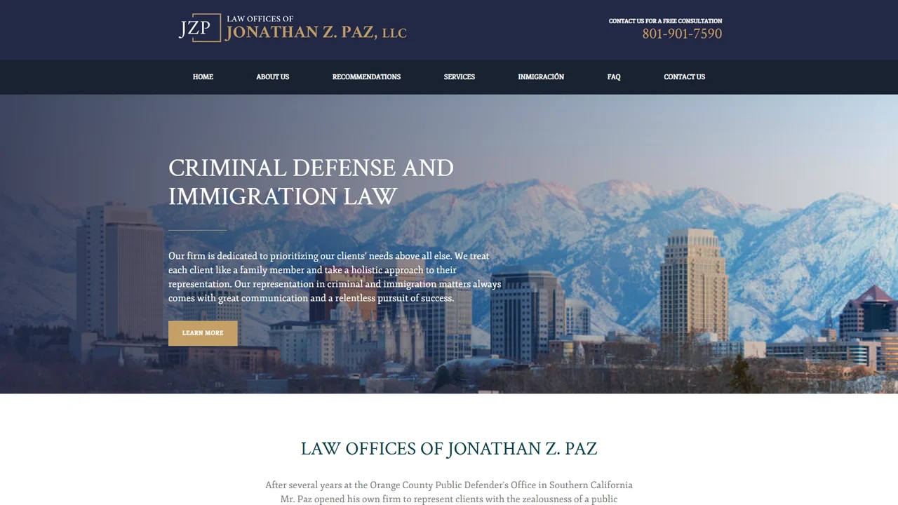 Law Offices of Jonathan Z. Paz - Salt Lake City, UT office in Salt Lake City, Utah