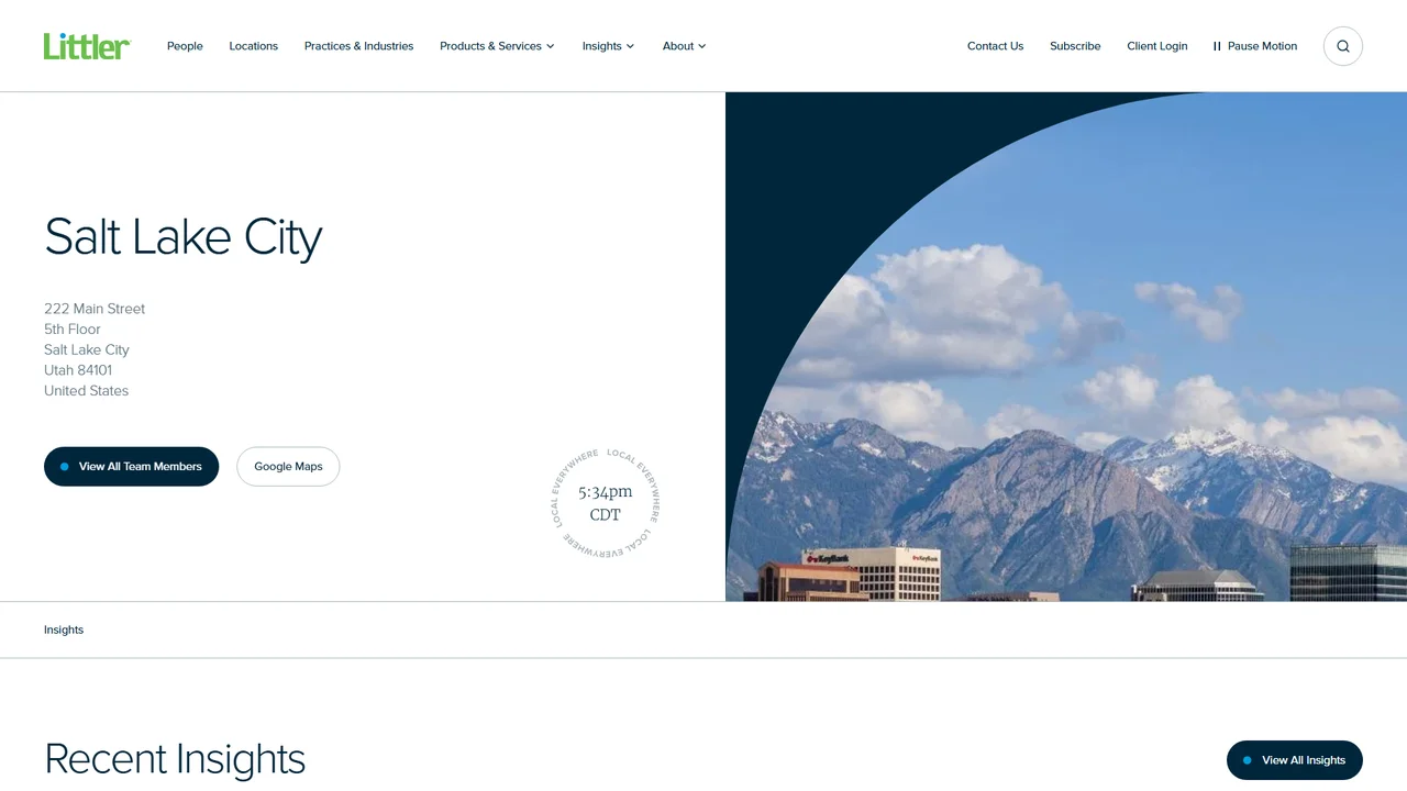 Littler Mendelson P.C. - Salt Lake City, UT office in Salt Lake City, Utah