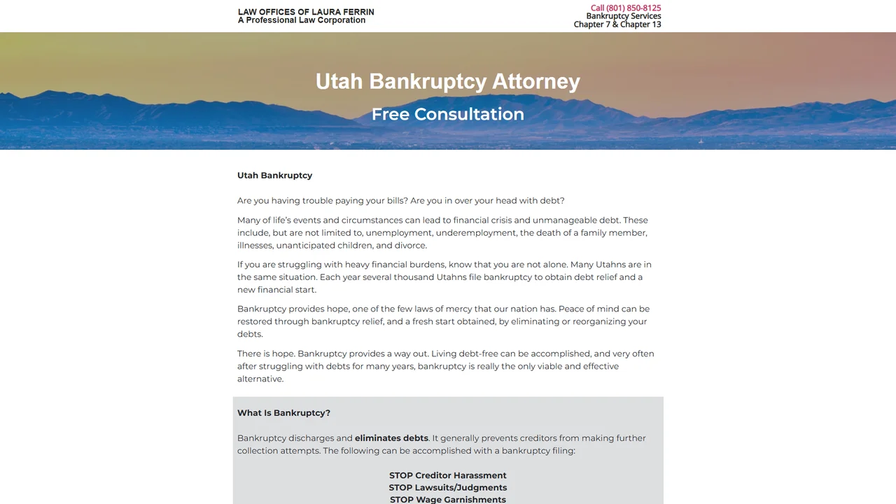 Law Offices of Laura Ferrin, P.C. - Salt Lake City, UT office in Salt Lake City, Utah