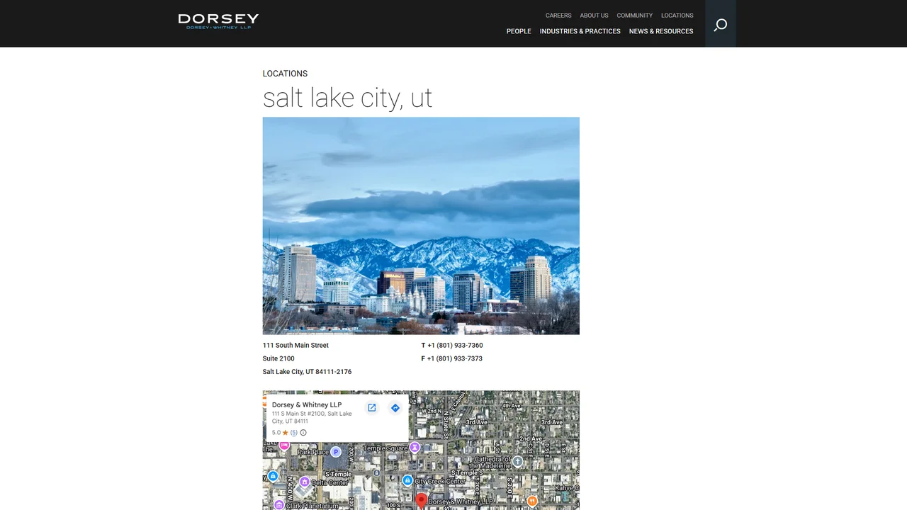 Dorsey and Whitney LLP - Salt Lake City, UT office in Salt Lake City, Utah