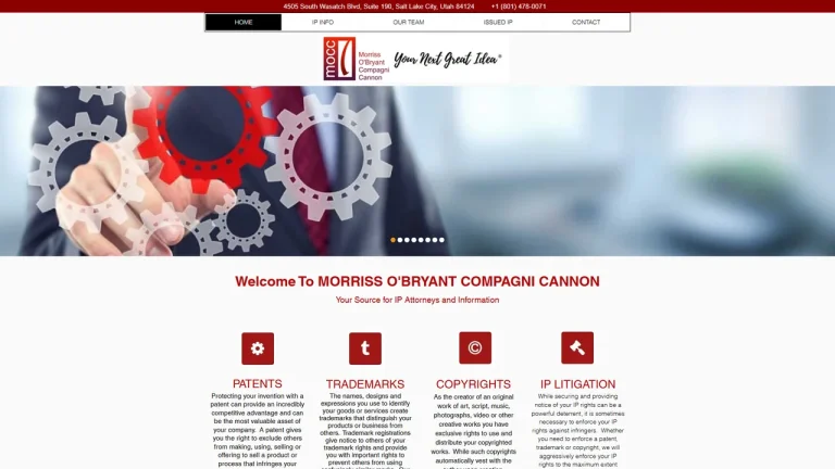 Morriss O'Bryant Compagni Cannon Patent Attorneys Salt Lake City, UT - Attorney in Salt Lake City