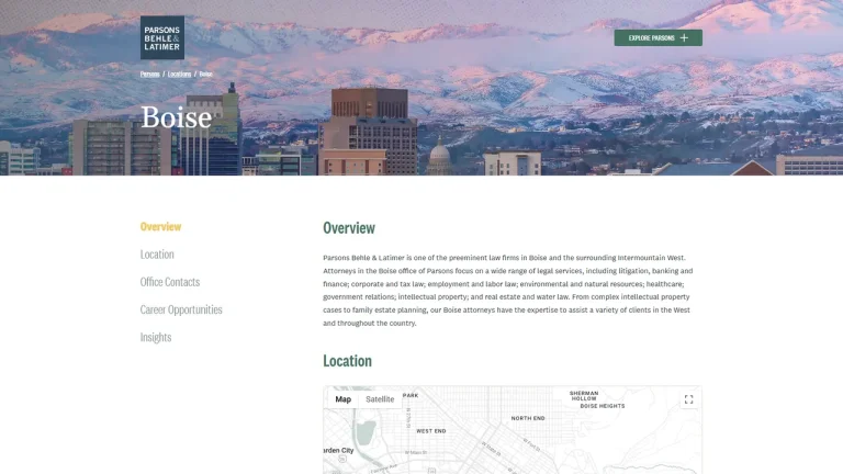 Parsons Behle and Latimer - Boise, ID - Attorney in Boise