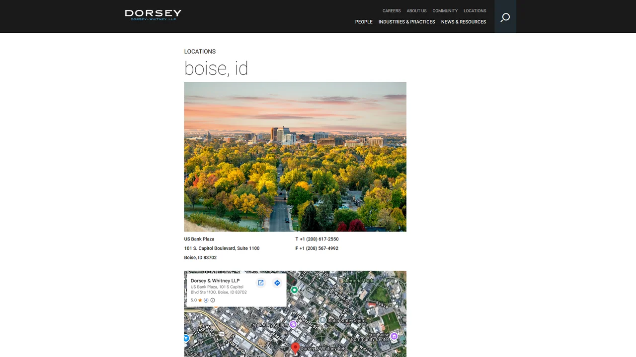Dorsey & Whitney LLP - Boise, ID office in Boise, Idaho