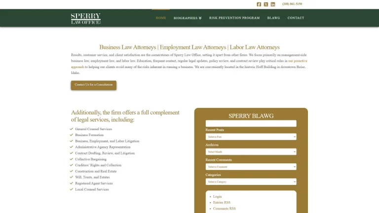 Sperry Law Office, PLLC - Boise, ID - Attorney in Boise
